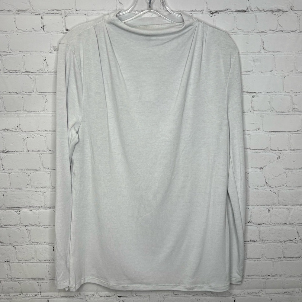 Ann Taylor Draped Mock Neck Top Large NWT